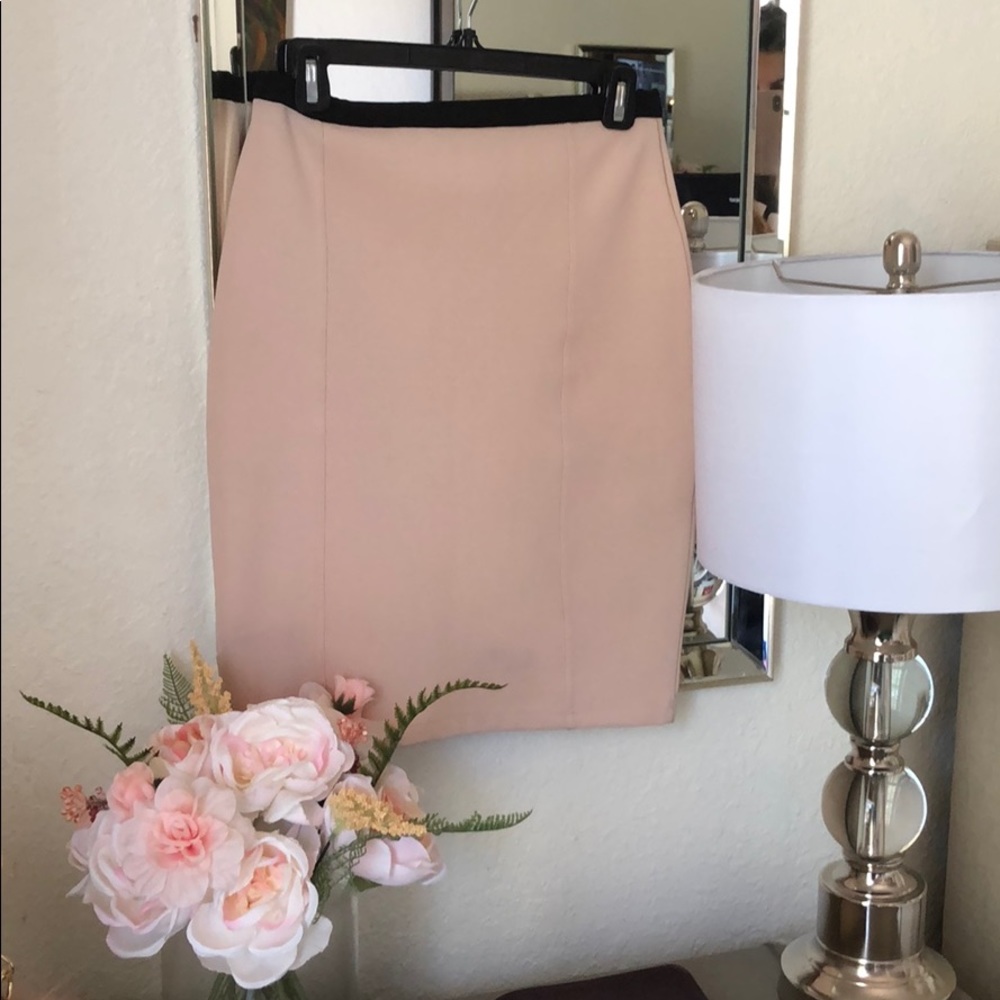 Francesca’s pencil skirt pink black form fitting